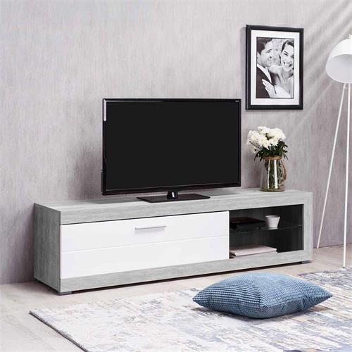 MUEBLE TV 1P REMO CEMENTO BT BLANCO OB BLF