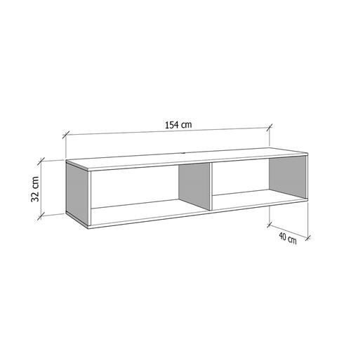 MUEBLE TV ANTIBES 154 2P 154 NEGRO CSN CMF