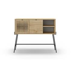 CONSOLA ECRIN 2P2H ROBLE PATA METAL