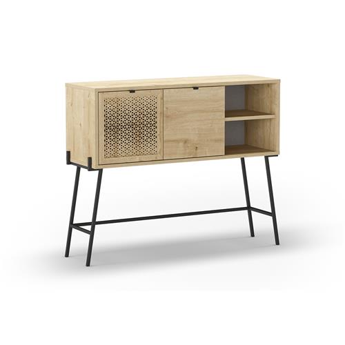 CONSOLA ECRIN 2P2H ROBLE PATA METAL