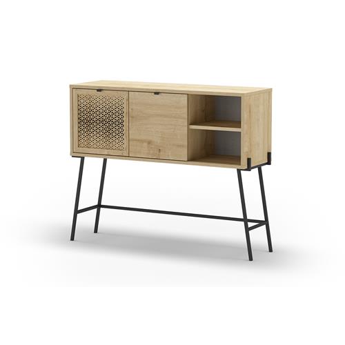 CONSOLA ECRIN 2P2H ROBLE PATA METAL