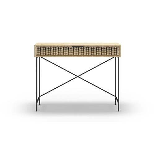 CONSOLA ECRIN 1C ROBLE PATA METAL