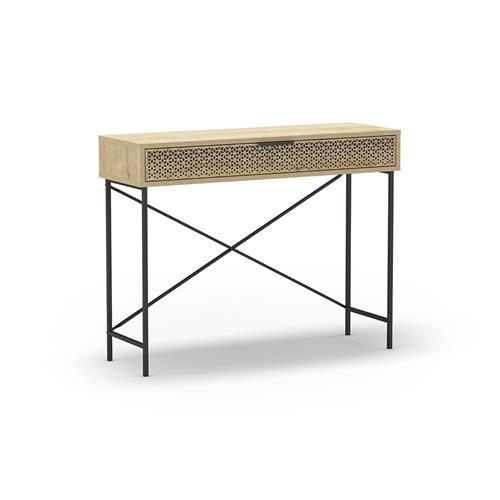CONSOLA ECRIN 1C ROBLE PATA METAL