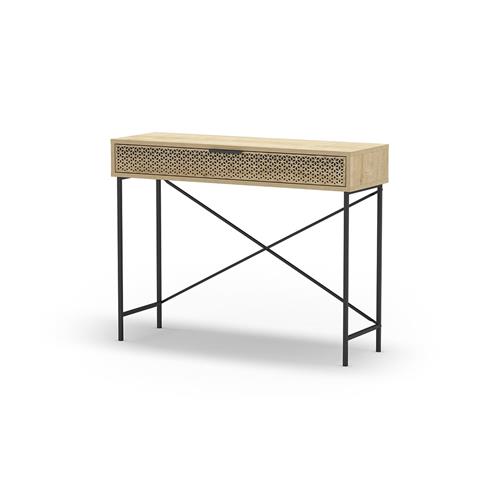 CONSOLA ECRIN 1C ROBLE PATA METAL