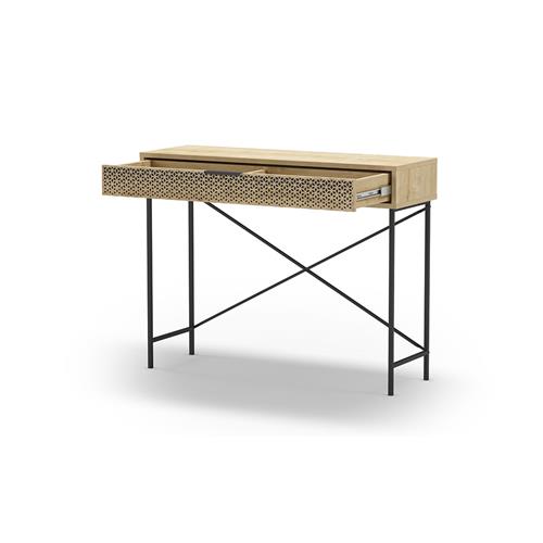 CONSOLA ECRIN 1C ROBLE PATA METAL
