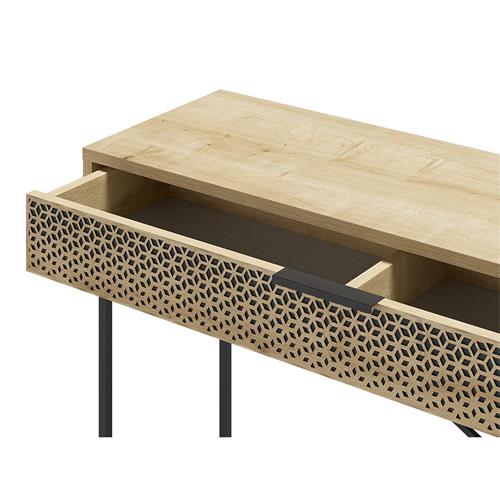 CONSOLA ECRIN 1C ROBLE PATA METAL