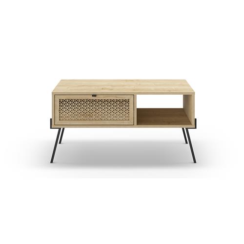 MESA CENTRO ECRIN 1P1H ROBLE PATA METAL