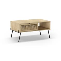 MESA CENTRO ECRIN 1P1H ROBLE PATA METAL 2
