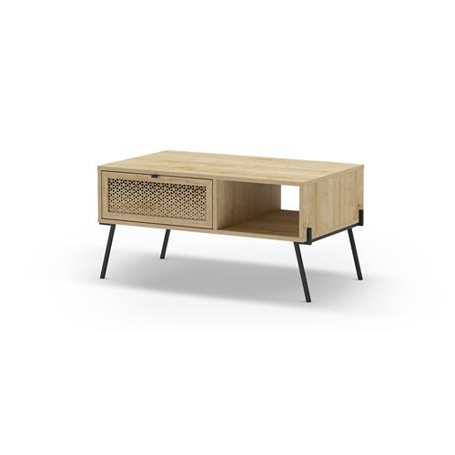 MESA CENTRO ECRIN 1P1H ROBLE PATA METAL