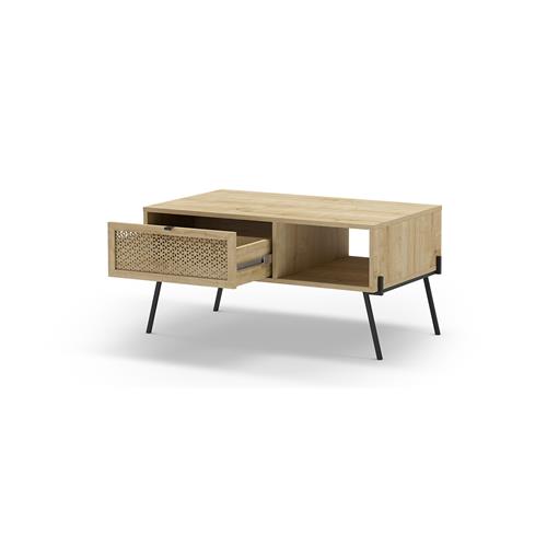 MESA CENTRO ECRIN 1P1H ROBLE PATA METAL