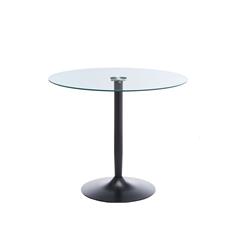 MESA IKON RED. 90X90 T/CRISTAL P/NEGRA