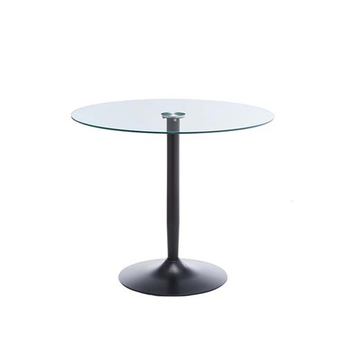MESA IKON RED. 90X90 T/CRISTAL P/NEGRA