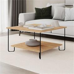 MESA CENTRO TONKA CUAD. ROBLE PATA METAL
