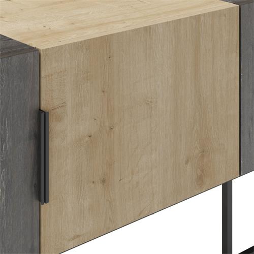 MUEBLE TV TITAN 4P 140CM MARRON OSCURO/ROBLE/NOGAL