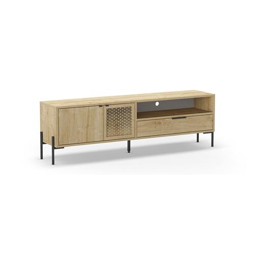 MUEBLE TV INCA 2P1C1H ROBLE PATA METAL