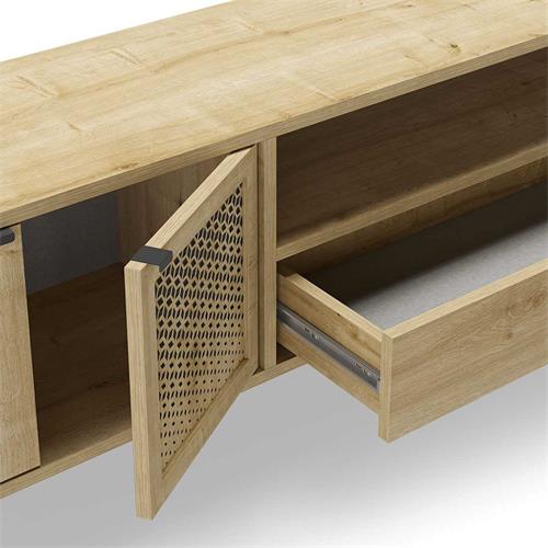MUEBLE TV INCA 2P1C1H ROBLE PATA METAL