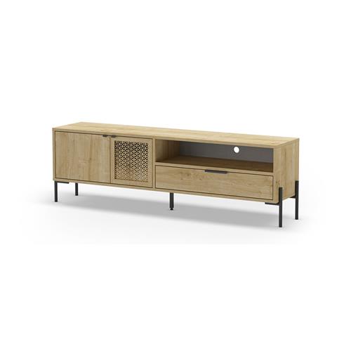 MUEBLE TV INCA 2P1C1H ROBLE PATA METAL