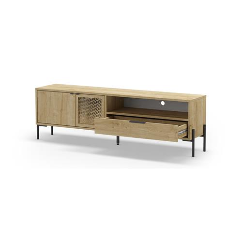 MUEBLE TV INCA 2P1C1H ROBLE PATA METAL