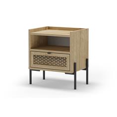 MESITA INCA 1C1H ROBLE PATA METAL
