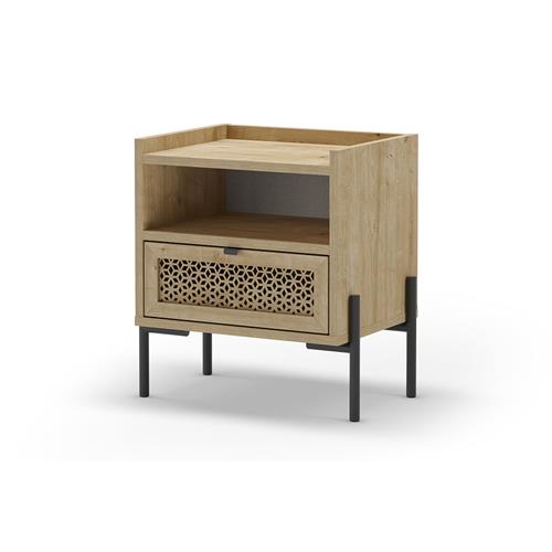 MESITA INCA 1C1H ROBLE PATA METAL