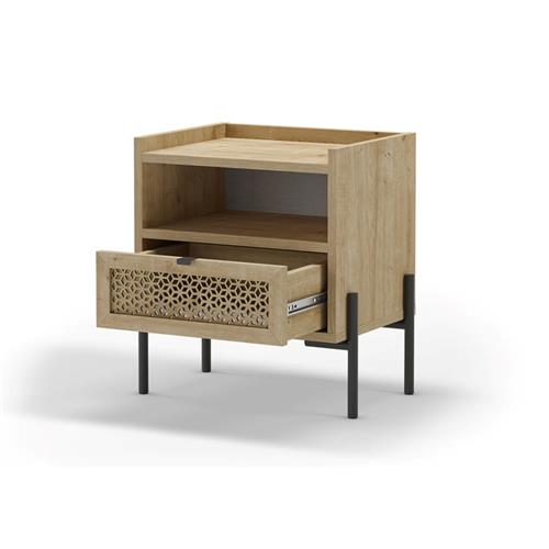 MESITA INCA 1C1H ROBLE PATA METAL