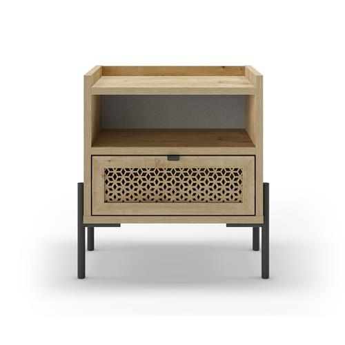 MESITA INCA 1C1H ROBLE PATA METAL