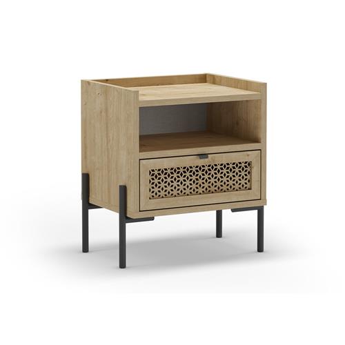 MESITA INCA 1C1H ROBLE PATA METAL
