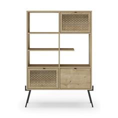 LIBRERIA EVAN 3P ROBLE PATA METAL