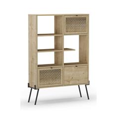 LIBRERIA EVAN 3P ROBLE PATA METAL 2