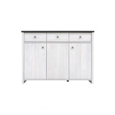 APARADOR 3P3C PORTO 130CM. BLANCO GRAFITO