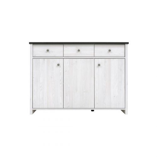 APARADOR 3P3C PORTO 130CM. BLANCO GRAFITO