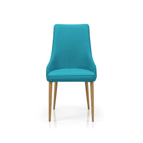 SILLA BRIANA COMEDOR DINO 17 TURQUESA P/ROBLE
