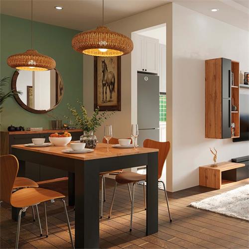 MESA COMEDOR MIRA-NORMANDIA EXT.178 TAHO ANTRACITA