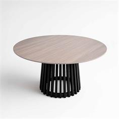 MESA COMEDOR CIRCLE RED. T/PIEDRA 120X75 P/NEGRA
