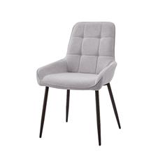 SILLA CARACAS TELA GRIS PATA NEGRA