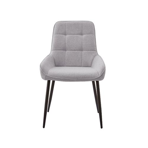 SILLA CARACAS TELA GRIS PATA NEGRA