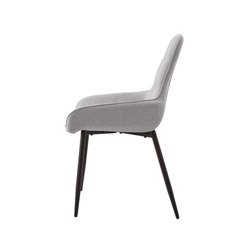 SILLA CARACAS TELA GRIS PATA NEGRA