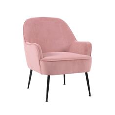BUTACA AMUR TELA VELVET ROSA PATA NEGRA