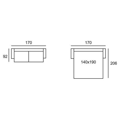 SOFA CAMA PETIT 140 TAP. ADHARA 03 MAZAPAN