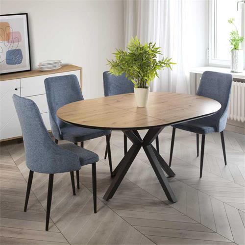 MESA COMEDOR RED. EXT. ALOE ARTISAN P/NEGRA