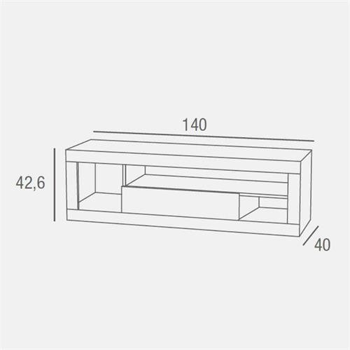 MUEBLE TV EVER ROBLE ARTISAN BLANCO