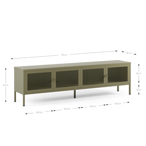 MUEBLE TV FAYNA 4P 160CM. VERDE