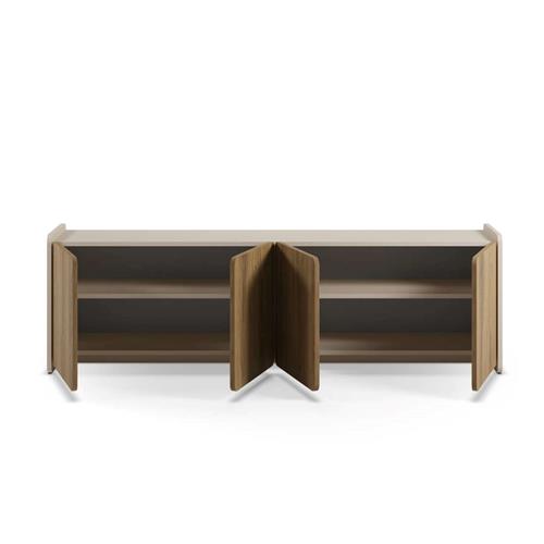 MUEBLE TV BOUCLEON 4P 180CM CREMA/ROBLE-UF