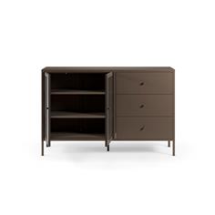 APARADOR LAYNA 2P3C 140CM MOCA PUERTA CRISTAL 2