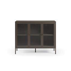 APARADOR LAYNA 3P 120 CM MOCA PUERTA CRISTAL