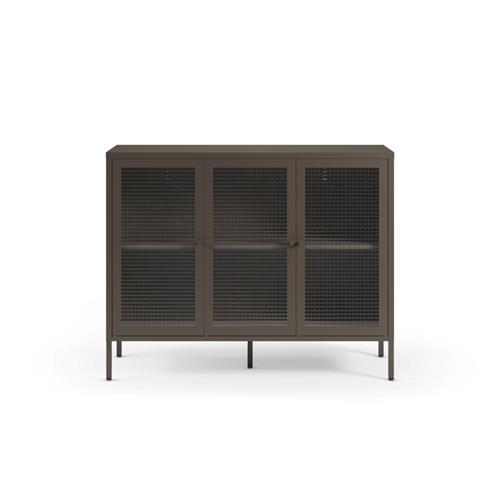 APARADOR LAYNA 3P 120 CM MOCA PUERTA CRISTAL
