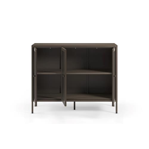 APARADOR LAYNA 3P 120 CM MOCA PUERTA CRISTAL