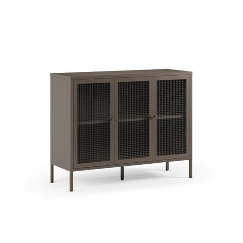 APARADOR LAYNA 3P 120 CM MOCA PUERTA CRISTAL