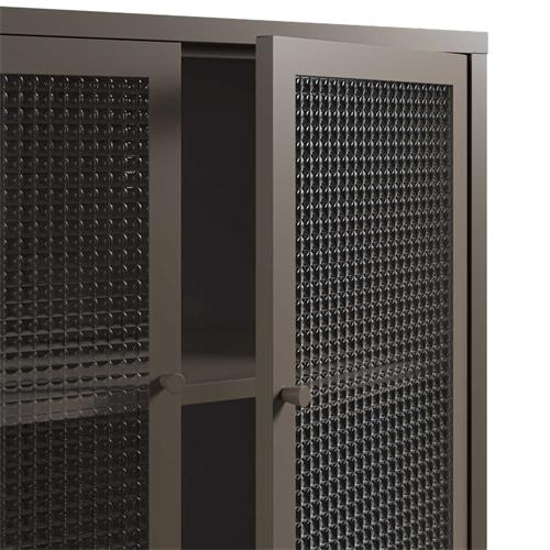 APARADOR LAYNA 3P 120 CM MOCA PUERTA CRISTAL