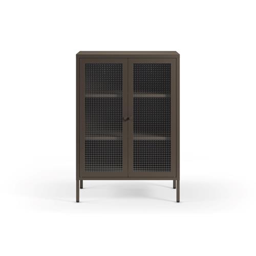 MUEBLE AUX. BAJO LAYNA 2P 70 MOCA PUERTA CRISTAL